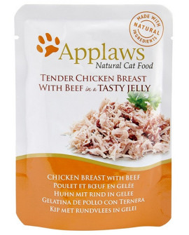 Applaws saszetka dla kota kurczak z wołowiną w galaretce 70g