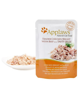 Applaws saszetka dla kota kurczak z wołowiną w galaretce 70g