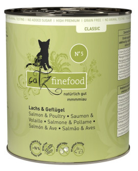 Catz Finefood Classic N.05 Łosoś i drób puszka 800g