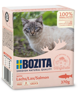 Bozita z Łososiem kawałki w sosie kartonik 370g