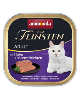 Animonda vom Feinsten Cat Adult z Kurczakiem i Owocami Morza tacka 100g