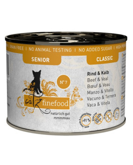 Catz Finefood Classic Senior N.07 Wołowina i cielęcina puszka 200g