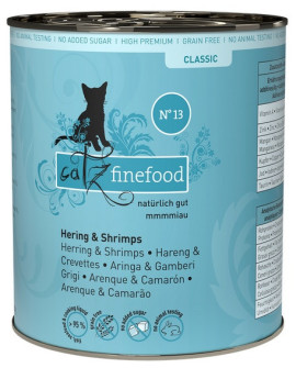 Catz Finefood Classic N.13 Śledź i Krewetki puszka 800g