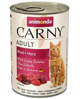 Animonda Carny Adult Wołowina + Serca puszka 400g