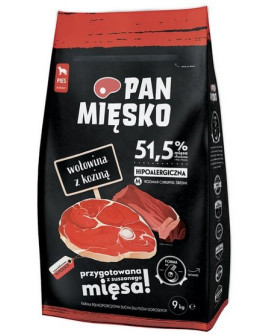 Pan Mięsko Karma Sucha Dla Psa - Wołowina I Kozina Chrupki M 9Kg
