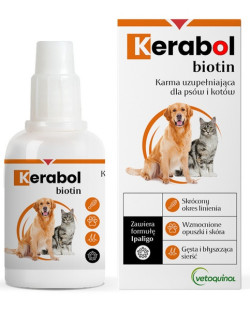 Vetoquinol Biowet Pet Line Kerabol - Krople Na Poprawę Sierści 50Ml