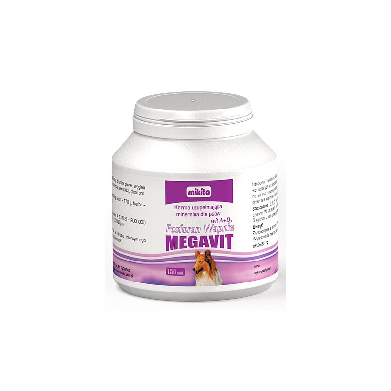 Mikita Megavit Fosforan Wapnia Ad3 150Tabl. - Wzrost I Rozwój Kości
