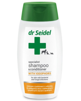Dr Seidel Szampon Dla Psów Jodoforowy Z Odżywką (Również Dla Kotów I Fretek) 220Ml