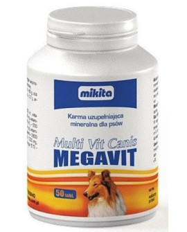 Mikita Megavit Multi-Vit Canis - Witaminy, Minerały I Aminokwasy Dla Psów 50 Tabl.