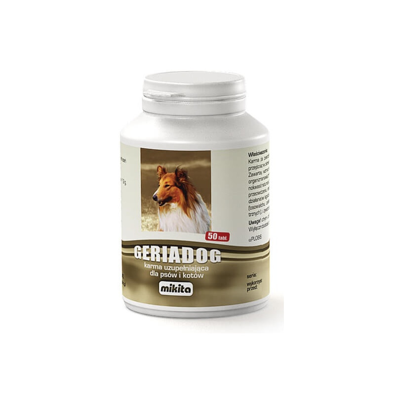 Mikita Geriadog 50 Tabletek - Preparat Dla Starszych Lub Osłabionych Psów I Kotów