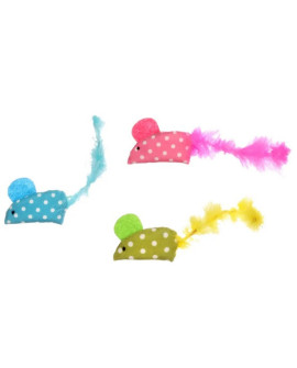 Flamingo Myszka Z Piórkiem Kolor Mix