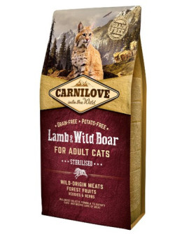 Carnilove Cat Lamb & Wild Boar Sterilised - Jagnię I Dzik 6Kg