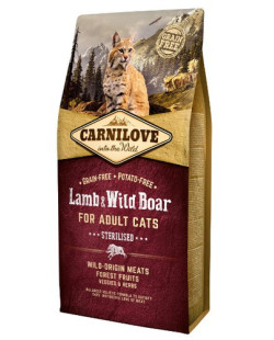 Carnilove Cat Lamb & Wild Boar Sterilised - Jagnię I Dzik 6Kg