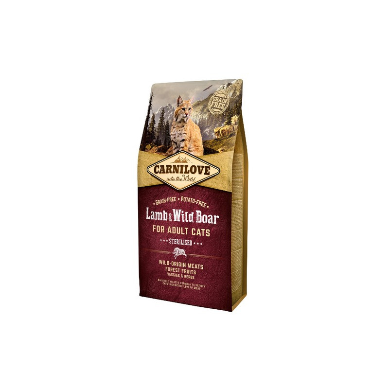 Carnilove Cat Lamb & Wild Boar Sterilised - Jagnię I Dzik 6Kg