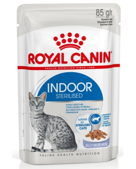 Royal Canin Indoor Sterilised Jelly Karma Mokra Dla Kotów Dorosłych Sterylizowanych, Przebywających W Domu Saszetka 85G