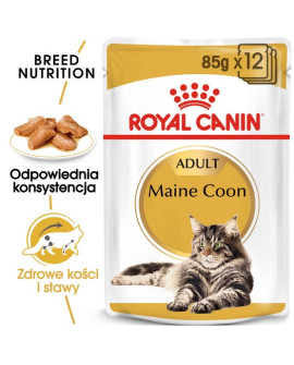 Royal Canin Maine Coon Karma Mokra W Sosie Dla Kotów Dorosłych Rasy Maine Coon Saszetka 85G