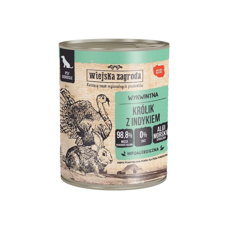Wiejska Zagroda Królik Z Indykiem Puszka 800G