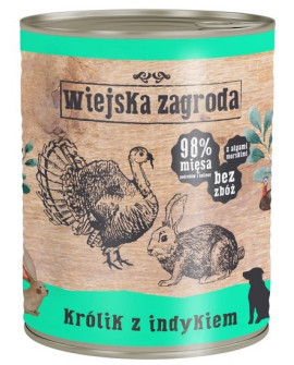 Wiejska Zagroda Królik Z Indykiem Puszka 800G