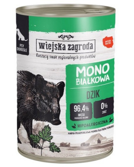 Wiejska Zagroda Monobiałkowa Dzik Puszka 400G