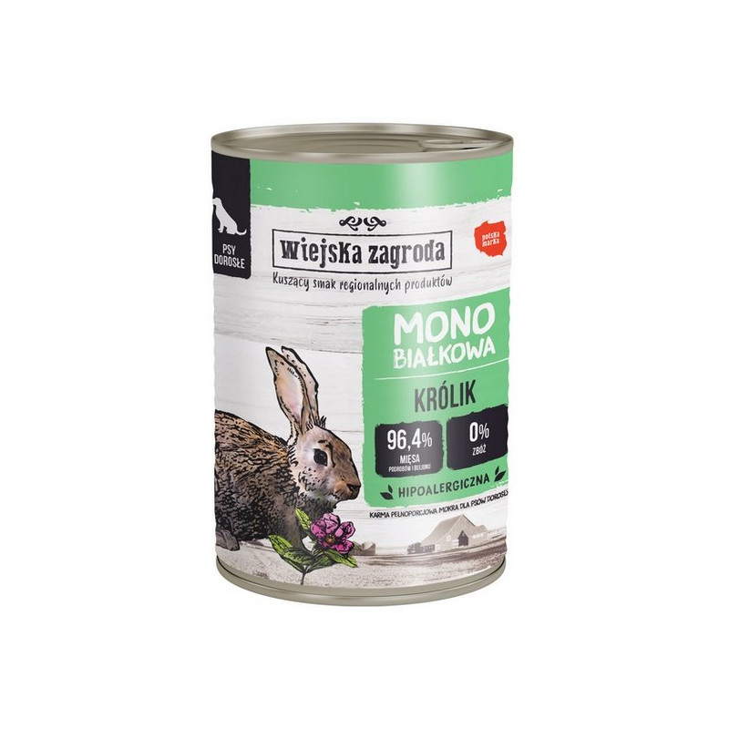 Wiejska Zagroda Monobiałkowa Królik Puszka 400G