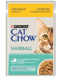 Purina Cat Chow Hairball Kurczak Saszetka 85G