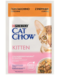 Purina Cat Chow Kitten Indyk I Cukinia Saszetka 85G