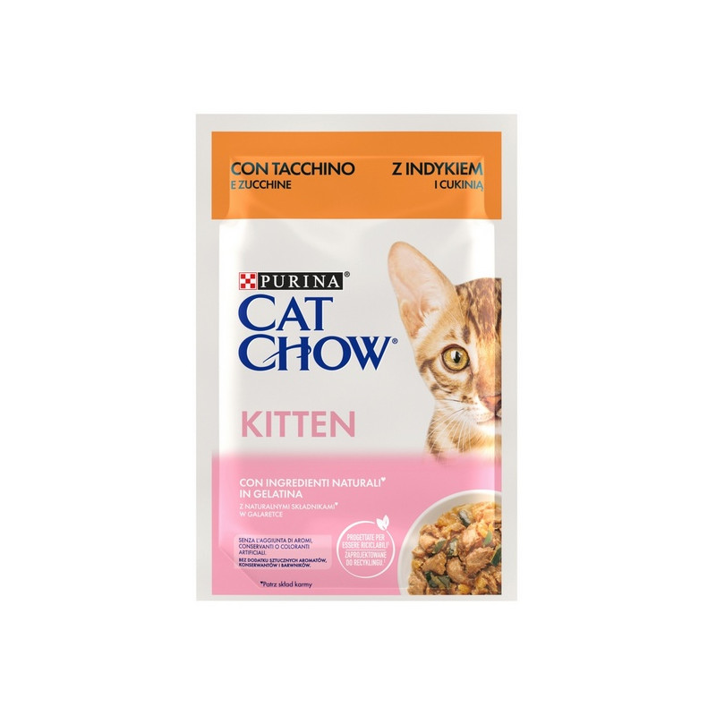Purina Cat Chow Kitten Indyk I Cukinia Saszetka 85G