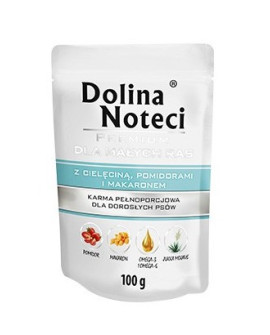 Dolina Noteci Premium Pies Cielęcina, Pomidory I Makaron Saszetka 100G
