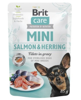 Brit Care Dog Mini Salmon & Herring Sterilised Saszetka 85G