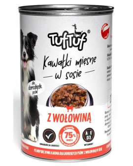 Tuf Tuf Kawałki Mięsne Z Wołowiną Dla Psa Puszka 415G