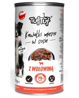 Tuf Tuf Kawałki Mięsne Z Wołowiną Dla Psa Puszka 415G