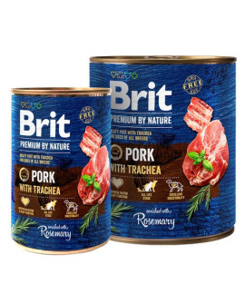 Brit Premium By Nature Pork & Trachea Puszka 400G