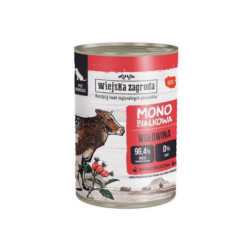 Wiejska Zagroda Monobiałkowa Wołowina Puszka 400G