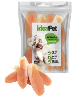 Ideapet Uszka Królicze Z Kaczką 500G