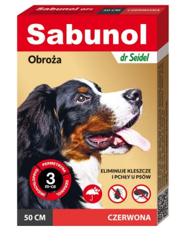 Sabunol Gpi Obroża Przeciw Pchłom Dla Psa Czerwona 50Cm