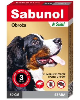 Sabunol Gpi Obroża Przeciw Pchłom Dla Psa Szara 50Cm