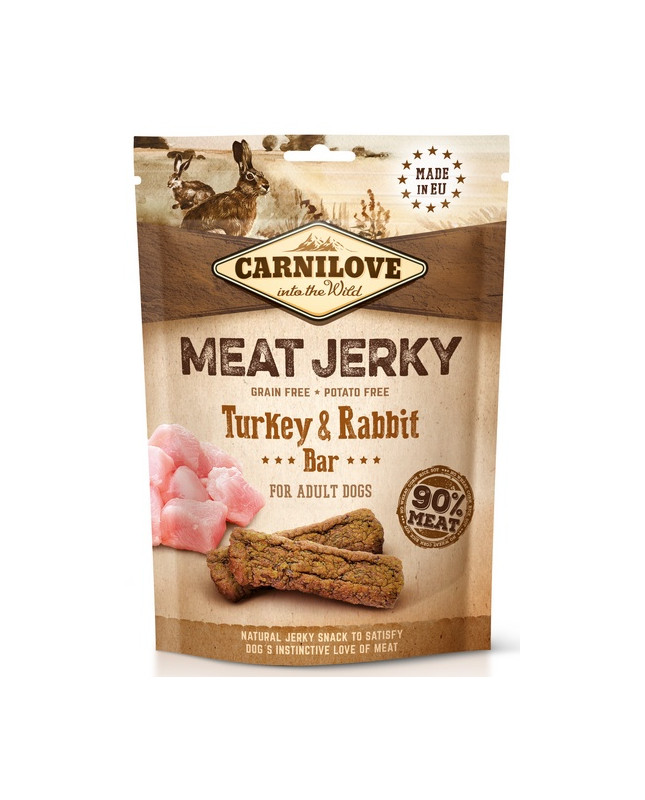 Carnilove Dog Jerky Turkey & Rabbit Bar - Indyk I Królik 100G