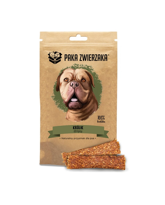 Paka Zwierzaka Stripsy Królik 100% 70G