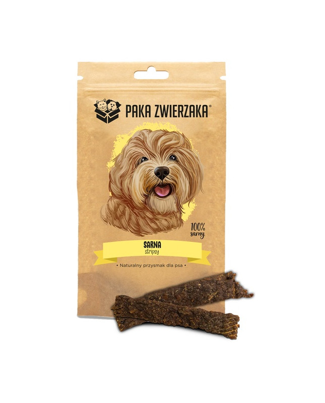 Paka Zwierzaka Stripsy Sarna 100% 70G