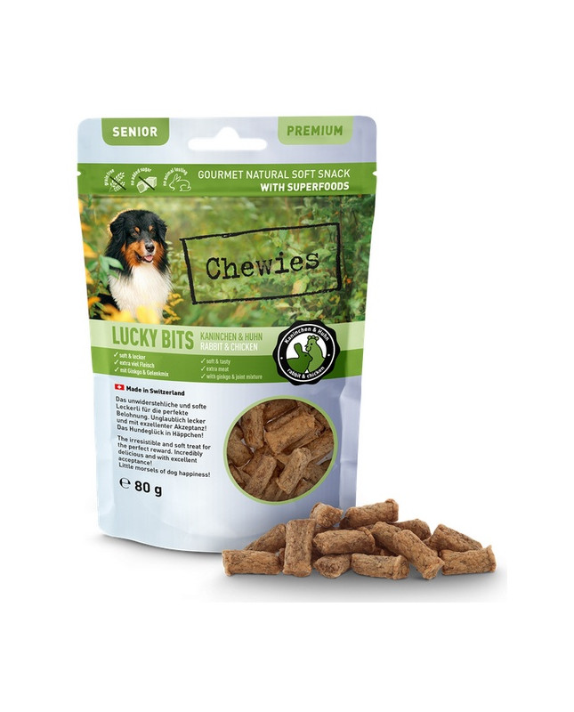 Chewies Lucky Bits Senior Królik & Kurczak 80G