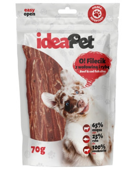 Ideapet O! Fileciki Z Wołowiną I Rybą 70G