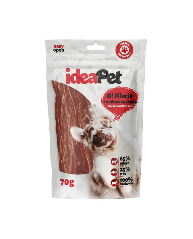 Ideapet O! Fileciki Z Wołowiną I Rybą 70G