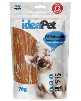 Ideapet O! Paluszki Z Łososiem I Białą Rybą 70G