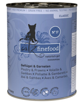 Catz Finefood Classic N.17 Drób i Krewetki puszka 400g