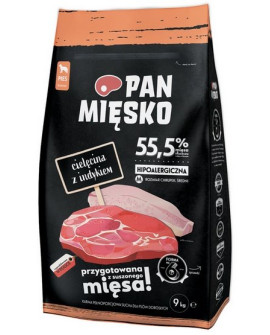 Pan Mięsko Karma Sucha Dla Psa - Cielęcina I Indyk Chrupki M 9Kg