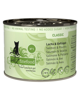 Catz Finefood Classic N.05 Łosoś I Drób Puszka 200G