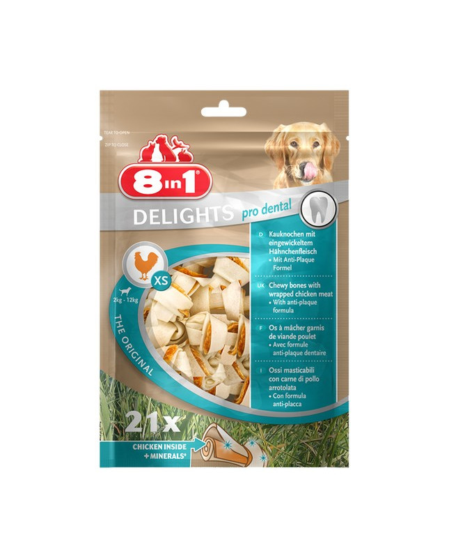 8In1 Dental Delights Bones Xs Torebka 21Szt