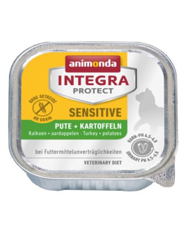 Animonda Integra Protect Sensitive Dla Kota - Z Indykiem I Ziemniakami Tacka 100G