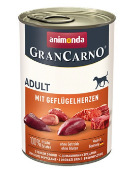 Animonda Grancarno Original Adult Geflugelherzen Drobiowe Serca Puszka 400G