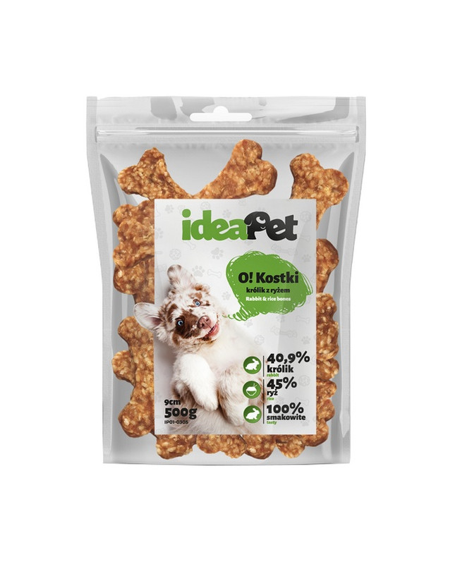 Ideapet Kostki Królik Z Ryżem 9Cm 500G